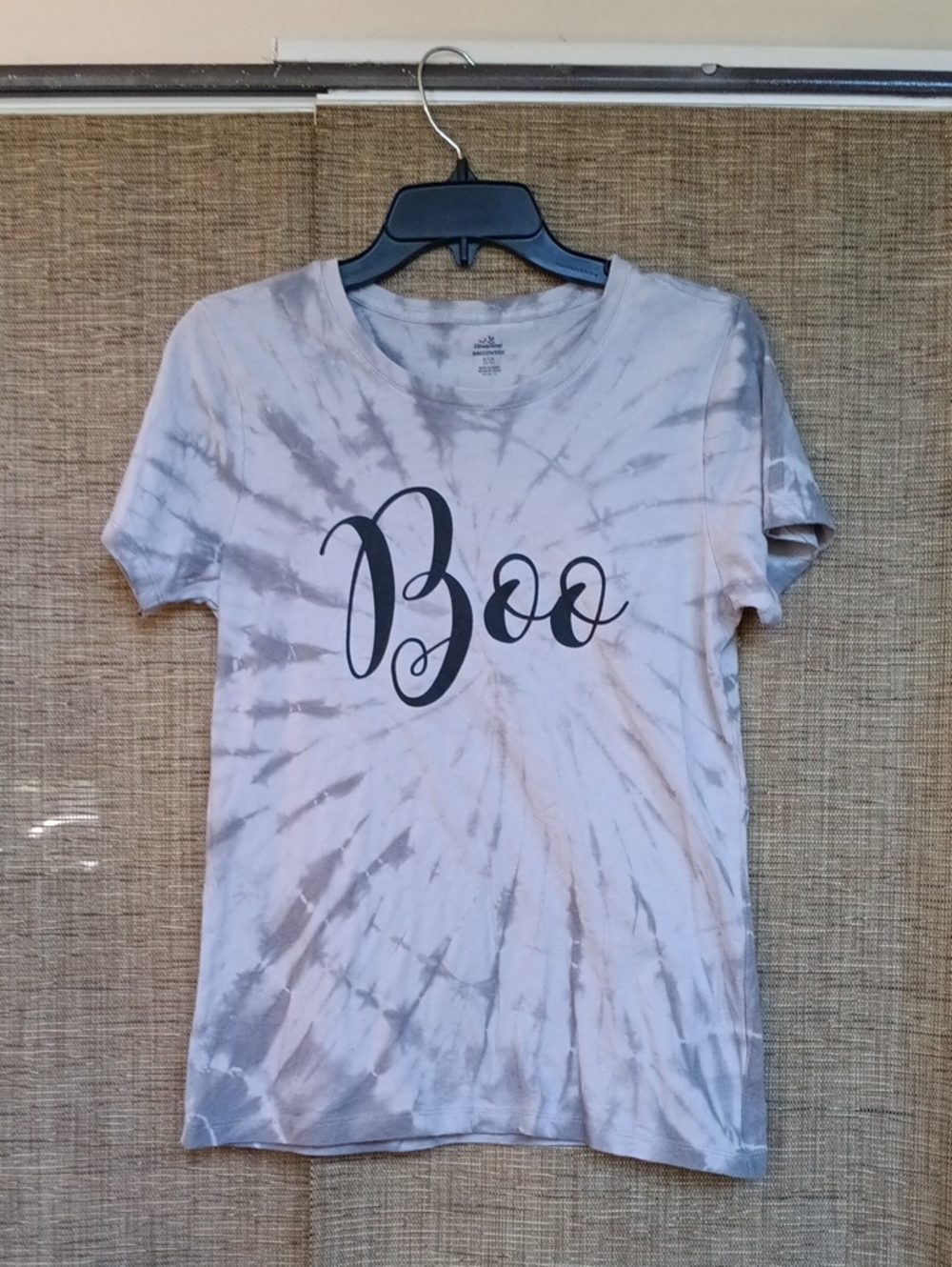 Halloween Tie-Dye Short Sleeve Tee - Gray